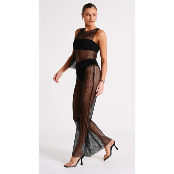 MESHKI Emerson Diamante Mesh Pant - S - Picture 5 of 5